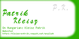 patrik kleisz business card